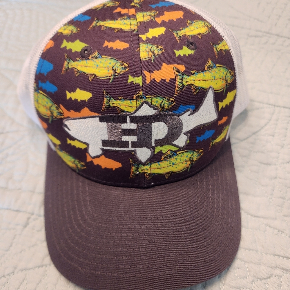 Hammer Down colorful fish hat mens grey